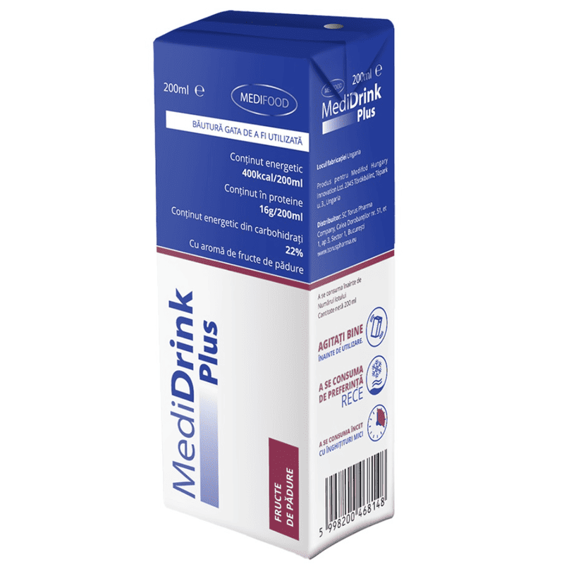 Supliment nutritiv cu aroma de fructe de padure Medidrink Plus