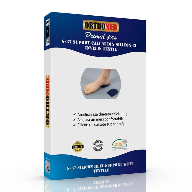 Suport calcai din silicon cu invelis textil Marimea M