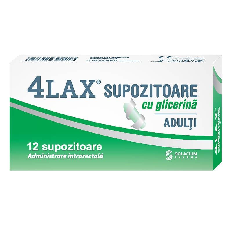 Supozitoare cu glicerina pentru adulti 4Lax