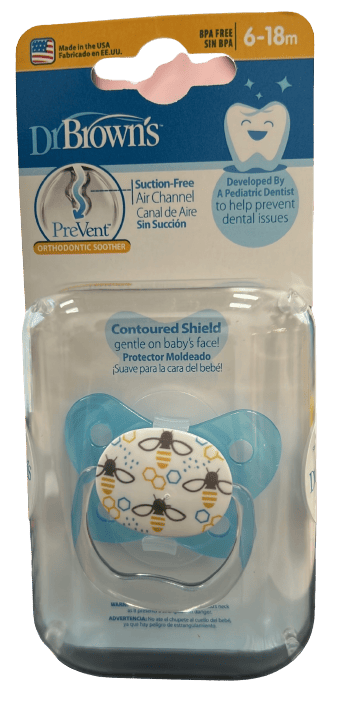 Suzeta design fluture cu capac Nivel 2 albastru, 1 bucata, Dr. Brown's 1 Suzeta design fluture cu capac Nivel 2 albastru