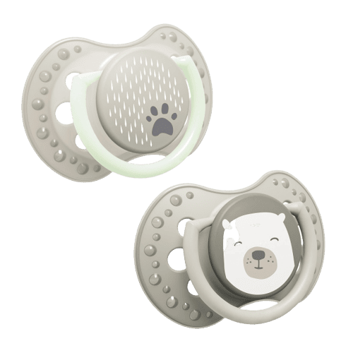 Suzeta din silicon Dynamic Buddy bear pentru 3-6 luni