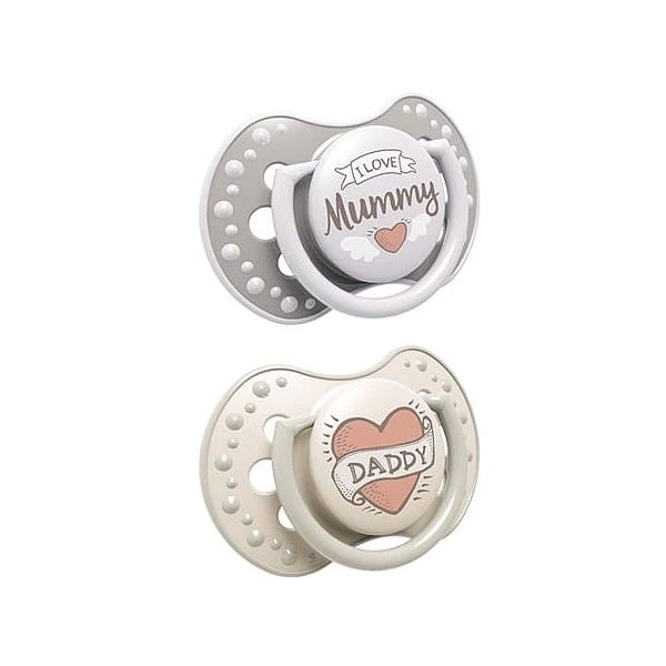 Suzeta din silicon Dynamic I Love pentru 0-3 luni