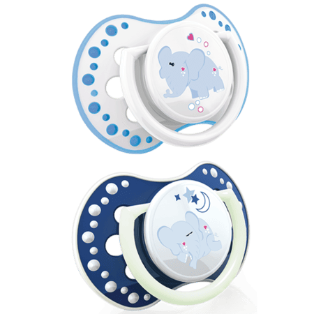 Suzeta din silicon Dynamic Night&Day baiat pentru 0-3 luni