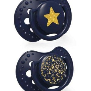 Suzeta din silicon Dynamic Sturdust blue pentru 0-3 luni