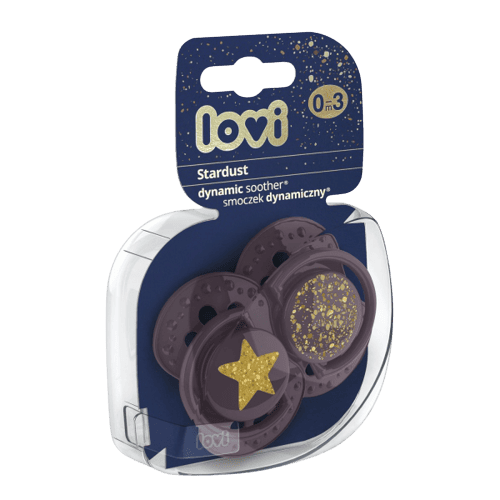 Suzeta din silicon Dynamic Sturdust violet pentru 0-3 luni