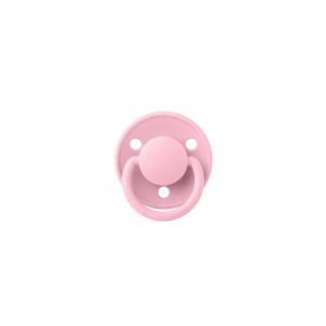 Suzeta din silicon cu tetina rotunda marime universala (0-3 ani) De Lux Baby Pink