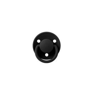 Suzeta din silicon cu tetina rotunda marime universala De Lux Black