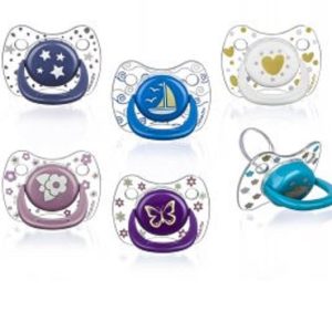 Suzeta din silicon ortodontica cristal pentru 6-18 luni 172