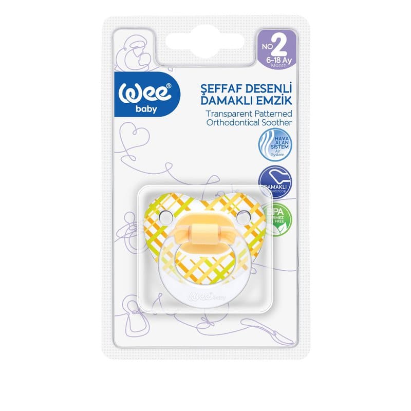 Suzeta din silicon ortodontica transparenta cu desen nr.2