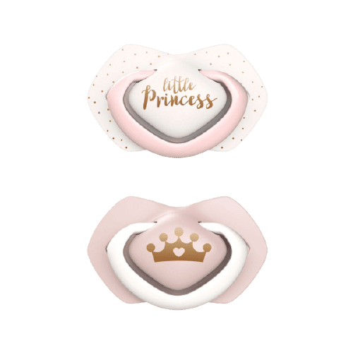 Suzeta roz din silicon Royal Baby 6-18 luni