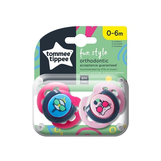 Suzete ortodontice de zi Fun Pui-Pisica 0-6 luni