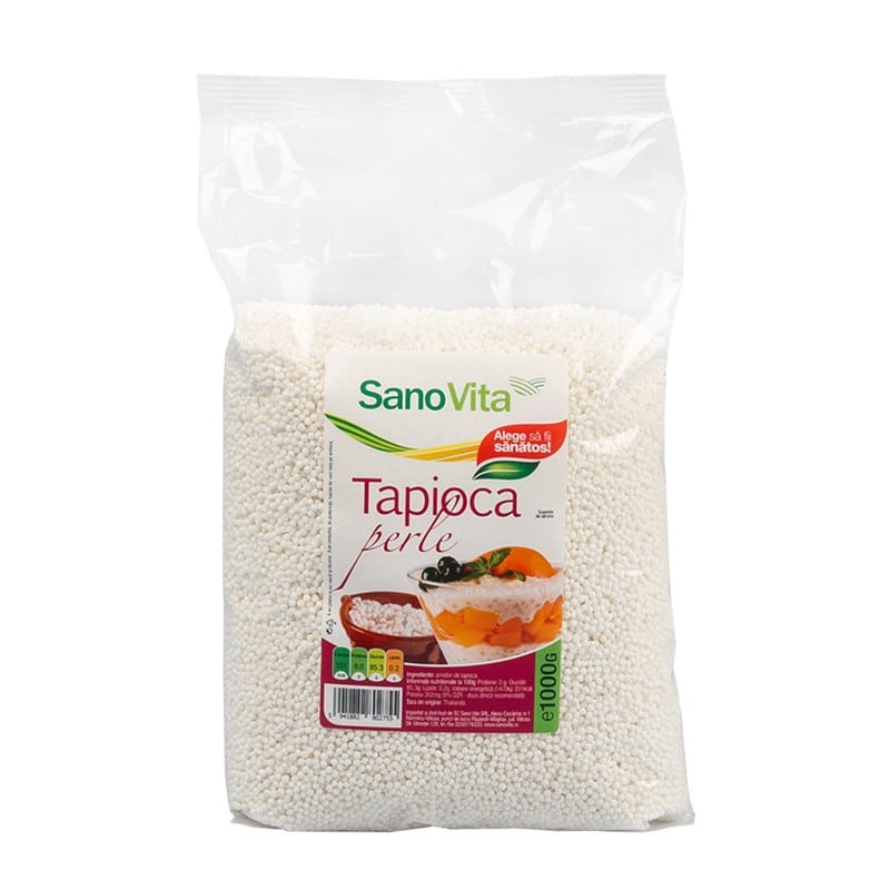 Tapioca perle, 1kg, SanoVita – Beneficii și Utilizare