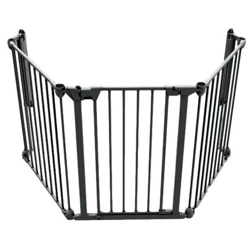 Tarc de siguranta modular cu 3 panouri negru