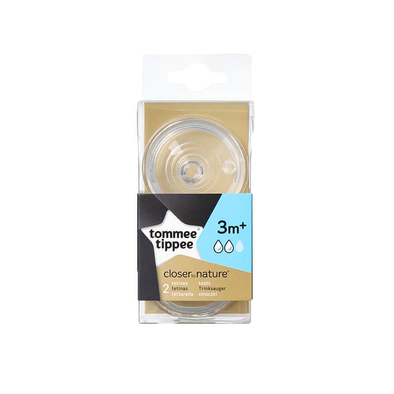 Tetina din silicon anti-colici cu flux mediu