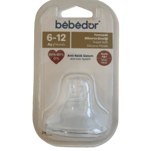 Tetina din silicon pentru biberon cu gura larga de la 6-12 luni 332