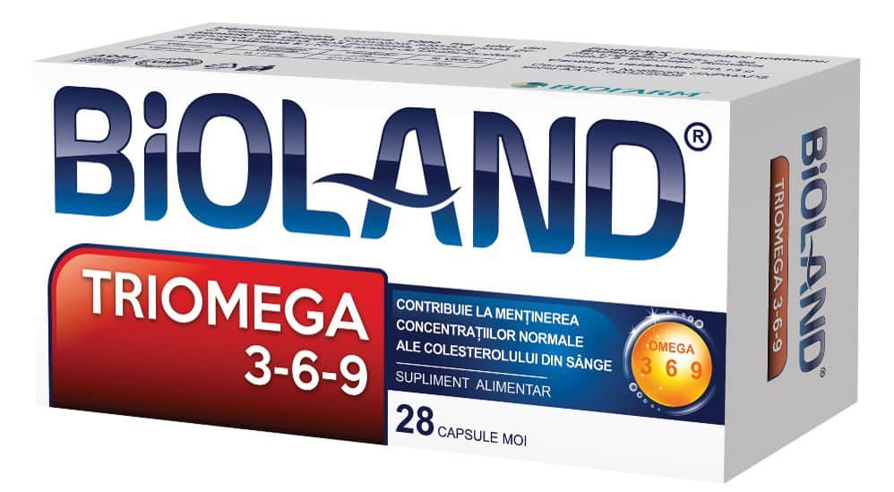 Triomega 3-6-9 Bioland, 28 capsule moi, Biofarm 1 Triomega 3-6-9 Bioland