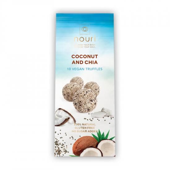 Trufe vegane cu nuca de cocos si chia 10 bucati