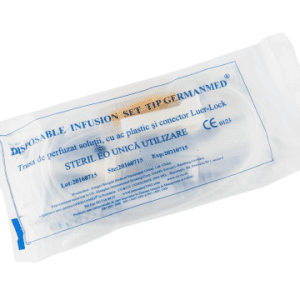 Trusa de perfuzat solutii cu ac plastic si conector Luer-Lock