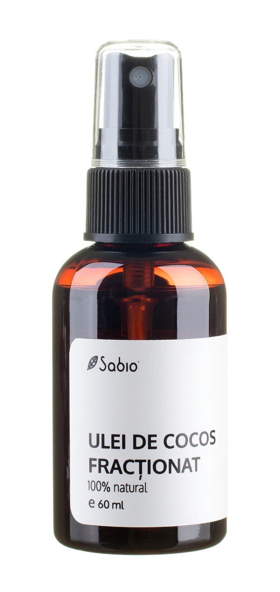 Ulei de cocos fractionat, 60ml, Sabio 1 Ulei de cocos fractionat