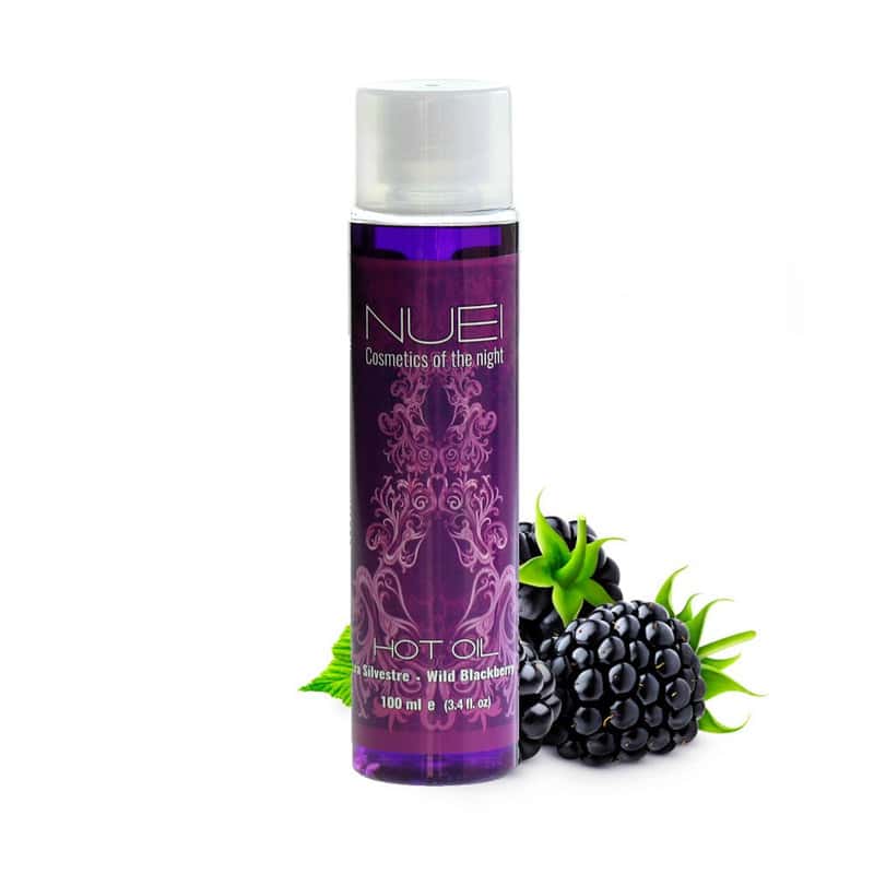 Ulei de masaj, NUEI - HOT OIL, sarutabil, cu efect de incalzire si aroma de mure (Blackberry), 100 ml 1 Ulei de masaj
