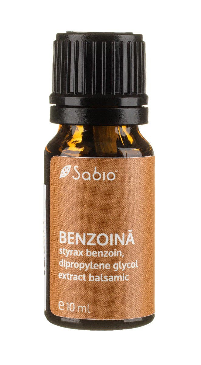 Ulei esential din extract balsamic de benzoina (styrax benzoin, dipropylene glycol), 10ml, Sabio 1 Ulei esential din extract balsamic de benzoina (styrax benzoin