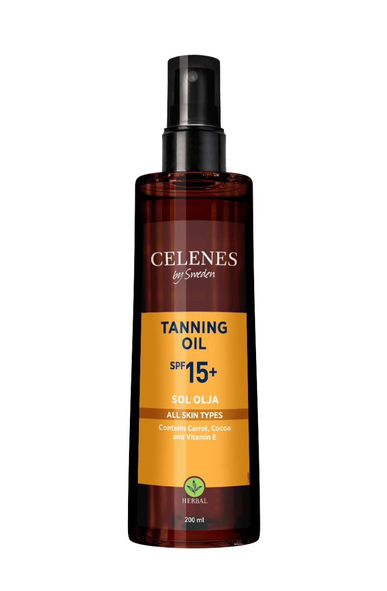 Ulei pentru bronzare cu protectie solara Herbal SPF15, 200ml, Celenes 1 Ulei pentru bronzare cu protectie solara Herbal SPF15