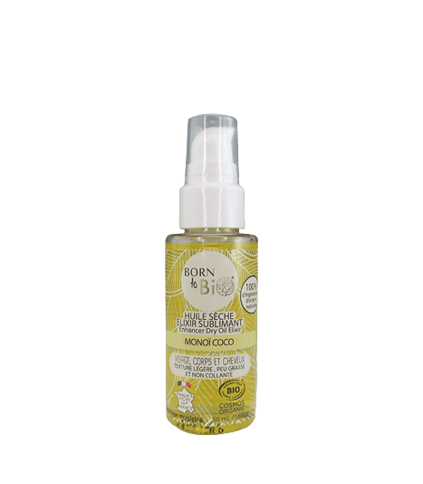 Ulei uscat bio elixir monoi cocos, 50ml, Born to Bio 1 Ulei uscat bio elixir monoi cocos