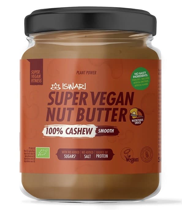 Unt Super Vegan Fin din caju bio fara zahar, 500g, Iswari 1 Unt Super Vegan Fin din caju bio fara zahar