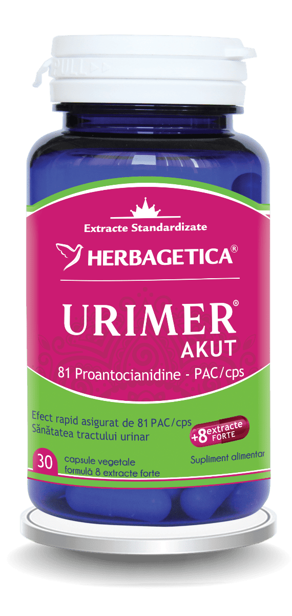 Urimer Akut, 30 capsule, Herbagetica 1 Urimer Akut