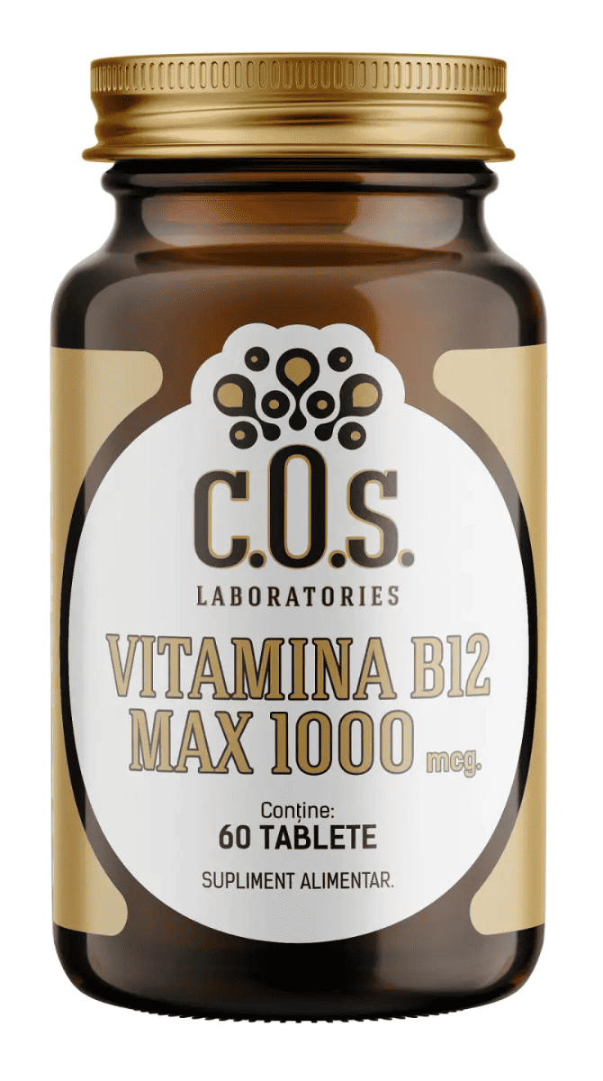 Vitamina B12 MAX 1000mcg, 60 tablete, COS Laboratories 1 Vitamina B12 MAX 1000mcg