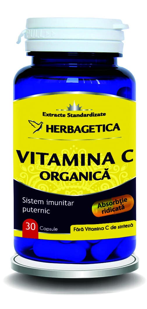 Vitamina C Organica, 30 capsule, Herbagetica 1 Vitamina C Organica