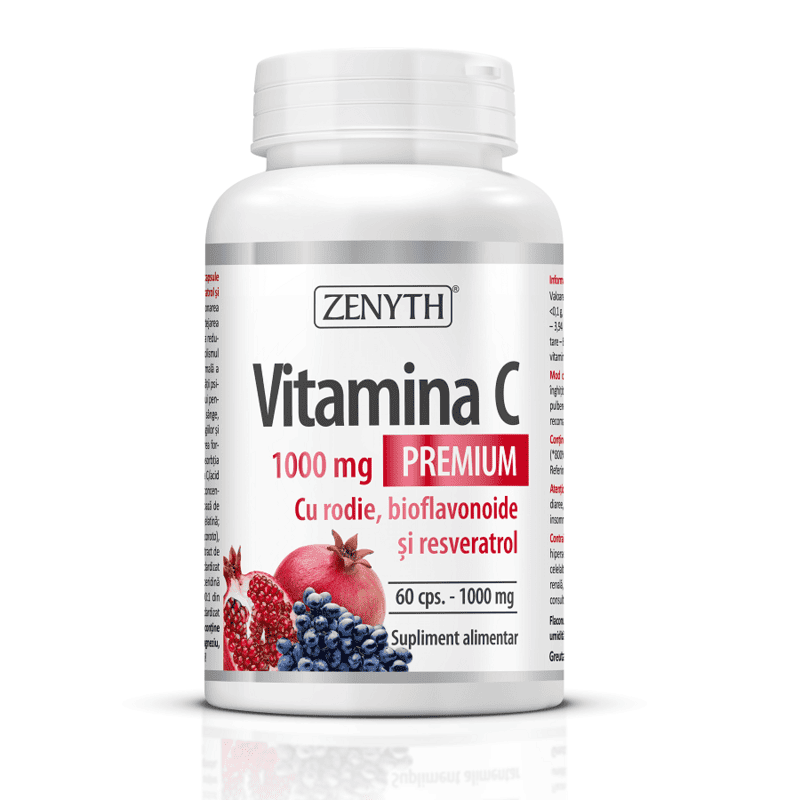 Vitamina C Premium cu rodie bioflavonoide si resveratrol