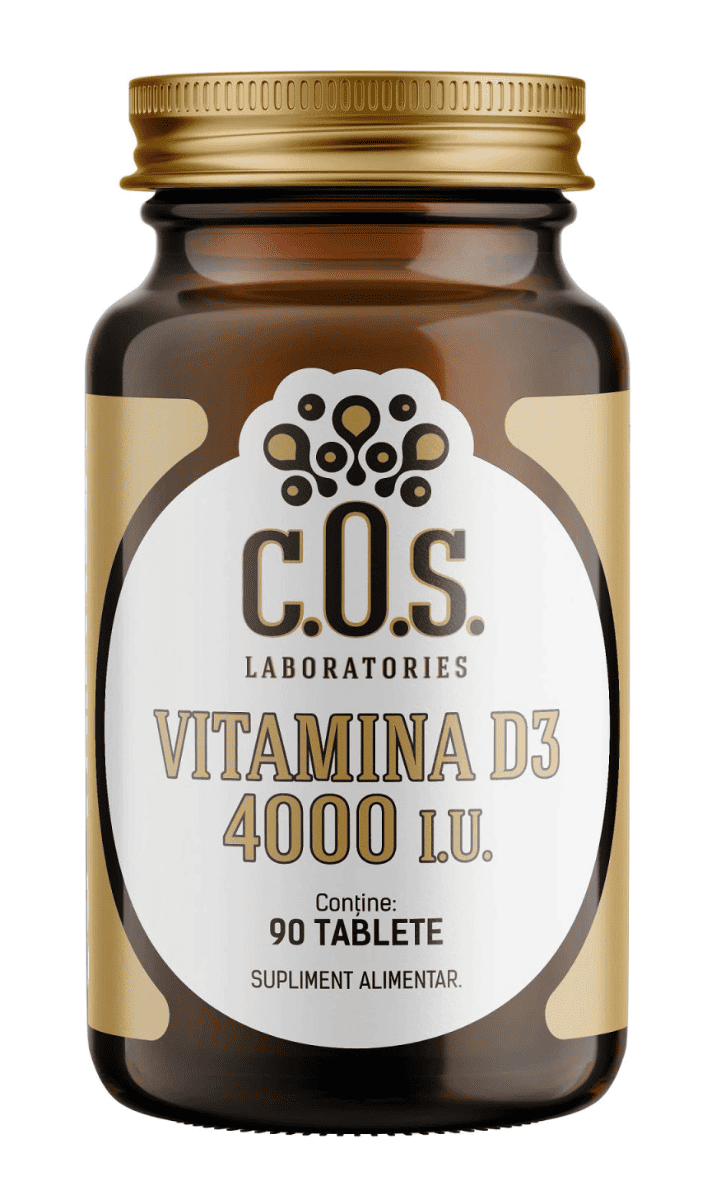 Vitamina D3 4000 IU, 90 tablete, COS Laboratories 1 Vitamina D3 4000 IU