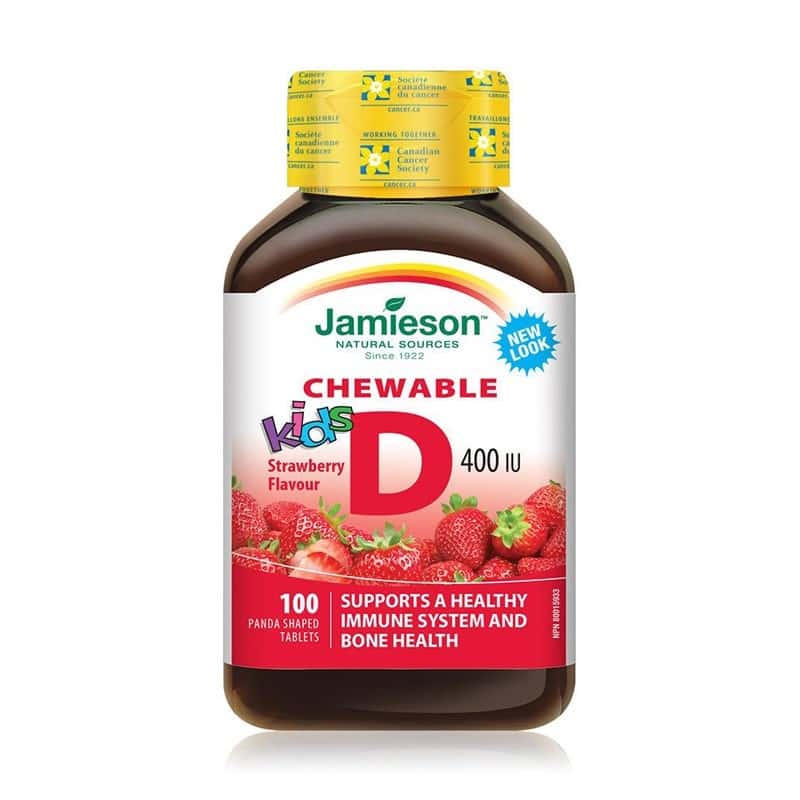 Vitamina D3 400UI kids cu aroma de capsuni