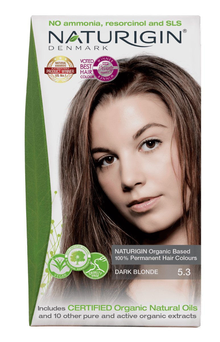 Vopsea de par Dark Blonde 5.3, 115ml, Naturigin 1 Vopsea de par Dark Blonde 5.3