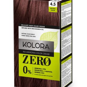Vopsea de par Kolora Zero 4.5 Mahogany Brown