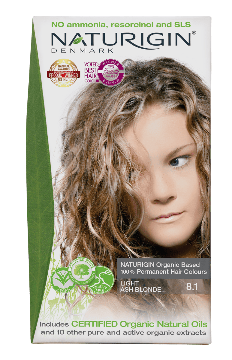 Vopsea de par Light Ash Blonde 8.1, 115ml, Naturigin 1 Vopsea de par Light Ash Blonde 8.1
