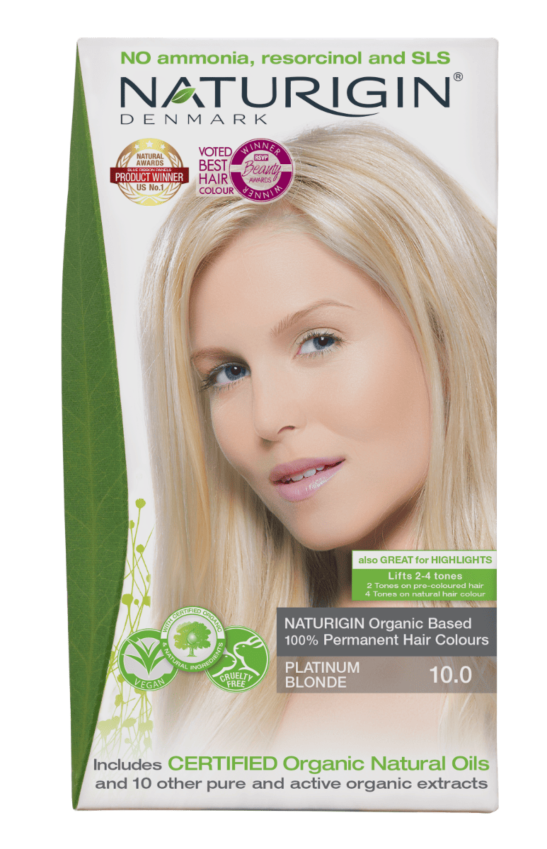 Vopsea de par Platinum Blonde 10.0, 115ml, Naturigin 1 Vopsea de par Platinum Blonde 10.0