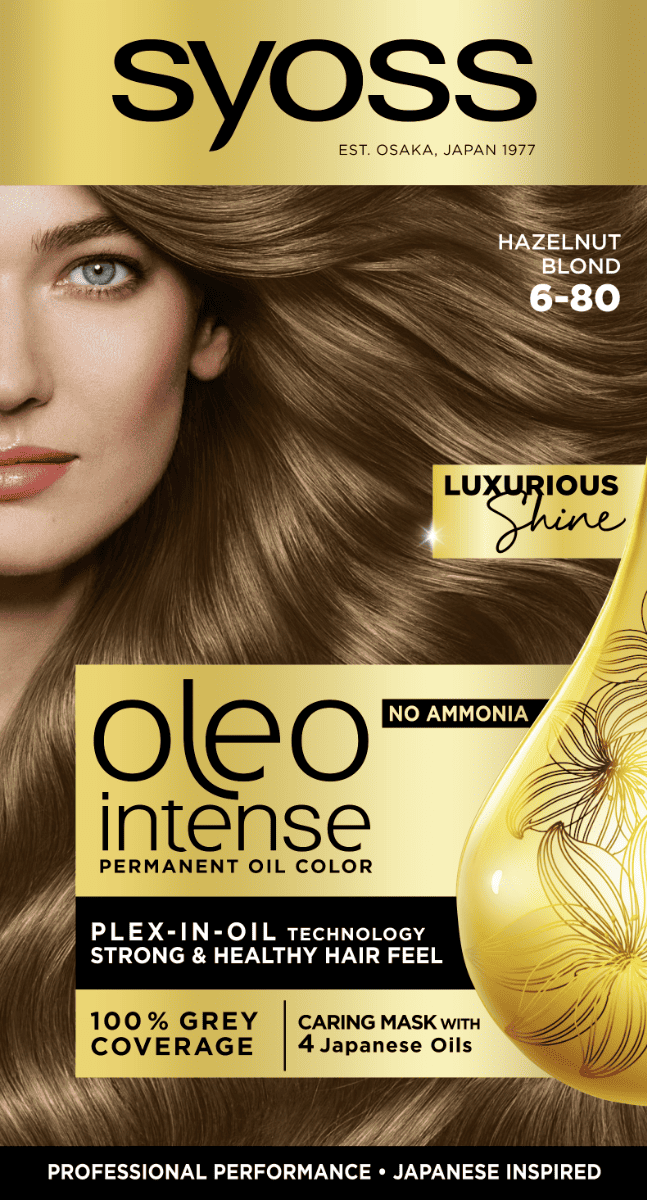 Vopsea de par fara amoniac Color Oleo 6-80 Blond Aluna, 115ml, Syoss 1 Vopsea de par fara amoniac Color Oleo 6-80 Blond Aluna