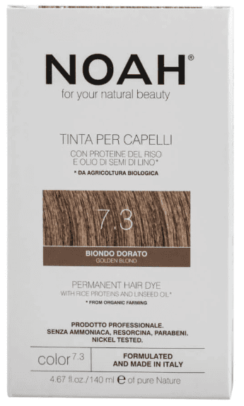 Vopsea de par naturala Blond auriu 7.3, 140ml, Noah 1 Vopsea de par naturala Blond auriu 7.3