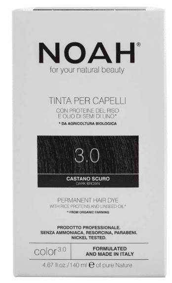 Vopsea de par naturala Saten inchis (3.0), 140ml, Noah 1 Vopsea de par naturala Saten inchis (3.0)