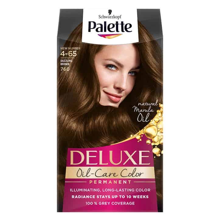 Vopsea permanenta Palette Deluxe Oil-Care 760/4-65 Castaniu stralucitor