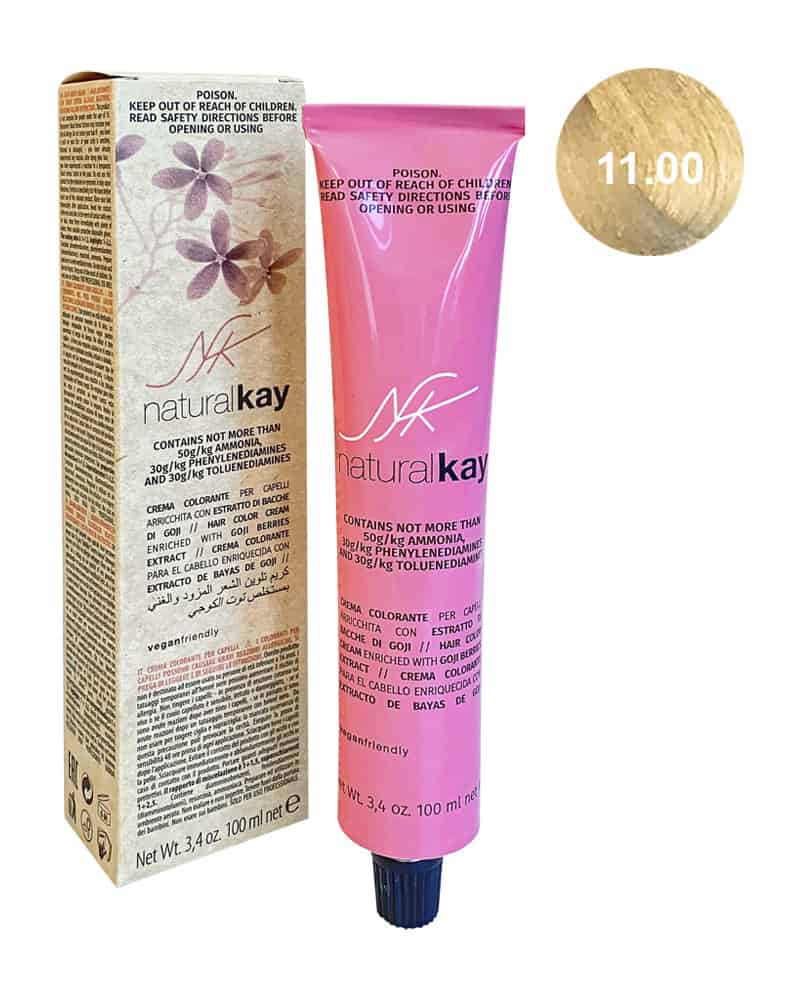 Vopsea vegana 11.00 Superplatinum Natural Blonde, 100ml, Natural Kay 1 Vopsea vegana 11.00 Superplatinum Natural Blonde