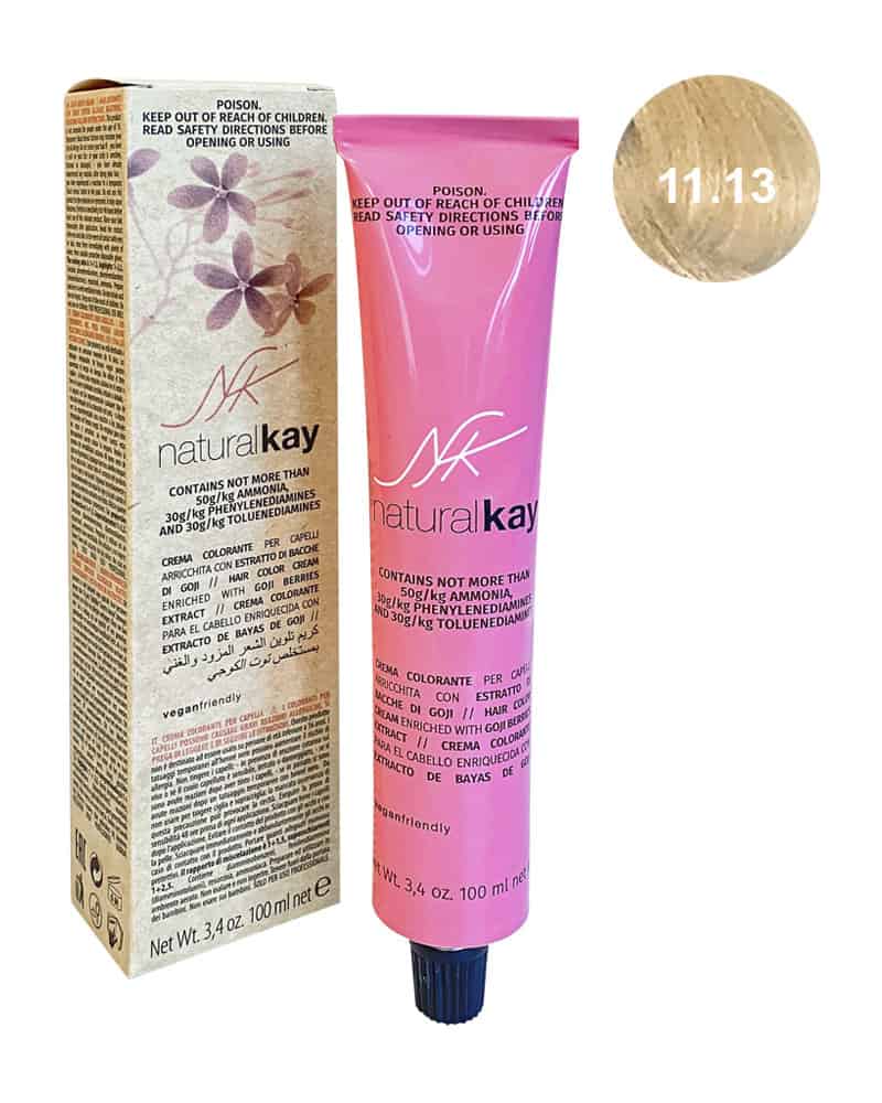 Vopsea vegana 11.13 Sand Superplatinum Blonde, 100ml, Natural Kay 1 Vopsea vegana 11.13 Sand Superplatinum Blonde