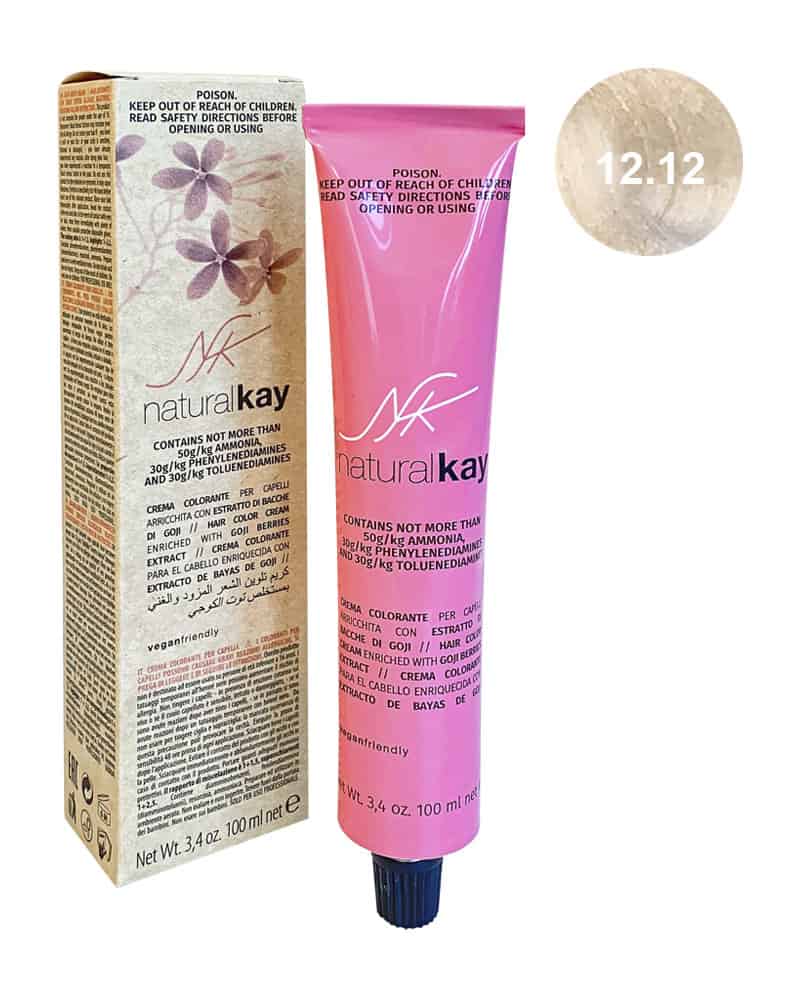 Vopsea vegana 12.12 Pearl Extralightener Blonde, 100ml, Natural Kay 1 Vopsea vegana 12.12 Pearl Extralightener Blonde