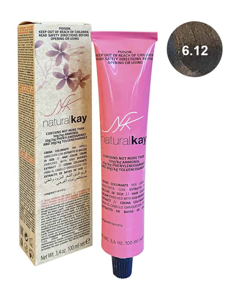 Vopsea vegana 6.12 Pearl Dark Blonde, 100ml, Natural Kay 1 Vopsea vegana 6.12 Pearl Dark Blonde