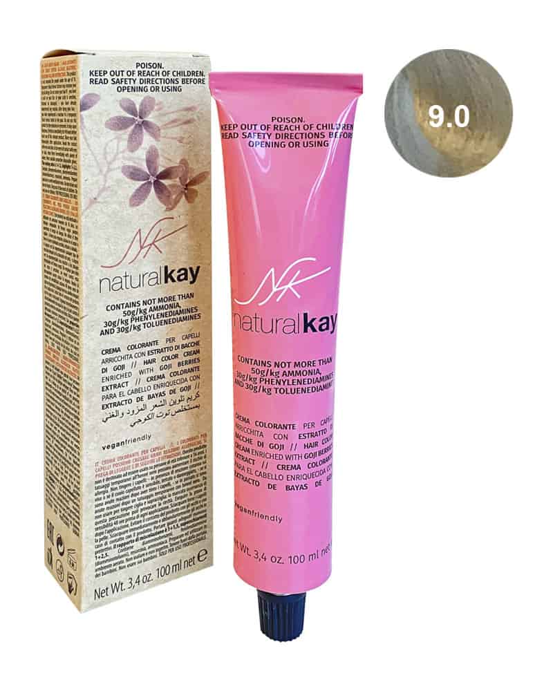 Vopsea vegana 9.0 Very Light Blonde, 100ml, Natural Kay 1 Vopsea vegana 9.0 Very Light Blonde