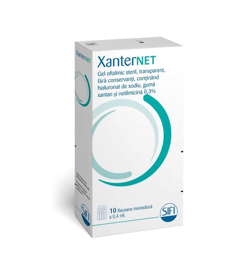 XanterNet Gel oftalmic 0.4ml, 10 monodoze, SIFI 1 XanterNet Gel oftalmic 0.4ml