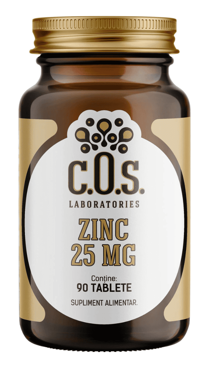 Zinc 25mg, 90 tablete, COS Laboratories 1 Zinc 25mg