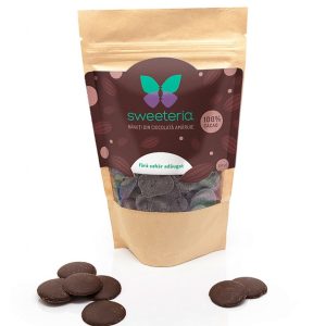 Banuti ciocolata amaruie 100%cacao fara zahar 250g - SWEETERIA